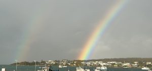 Beautiful rainbow symbolizing love and joy in spiritual teachings.
